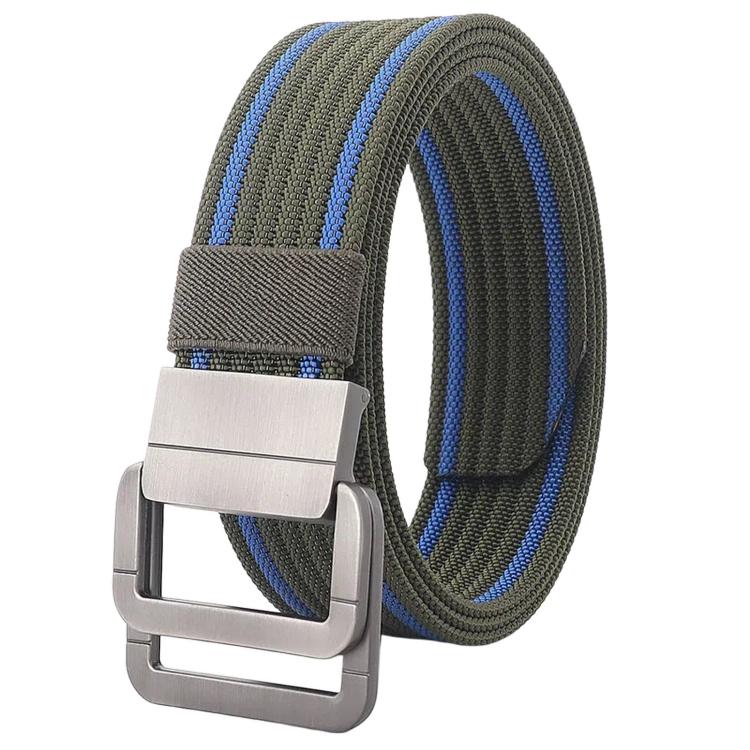 Casual Nylon Belt With Automatic Alloy Buckle Men Women Belt, 120cm