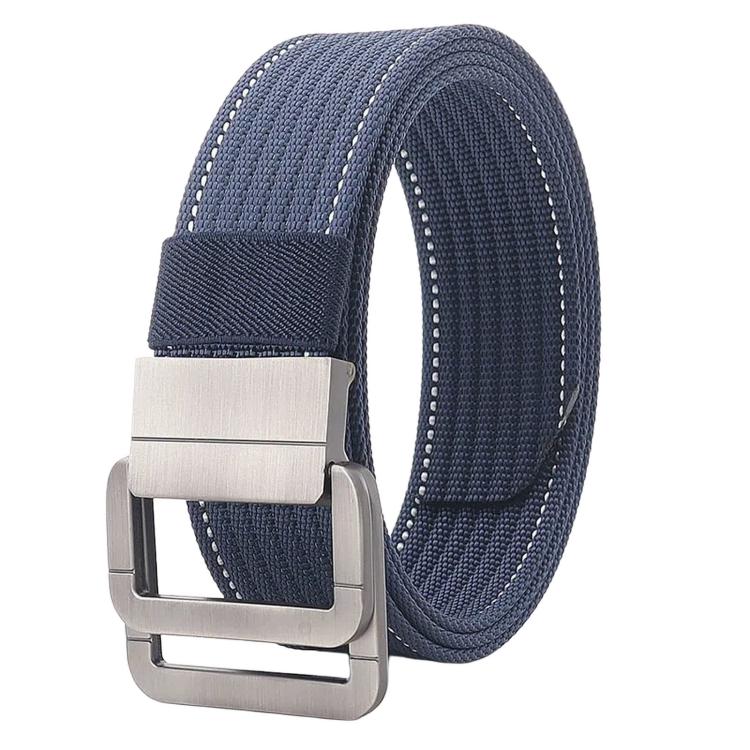 Casual Nylon Belt With Automatic Alloy Buckle Men Women Belt, 120cm