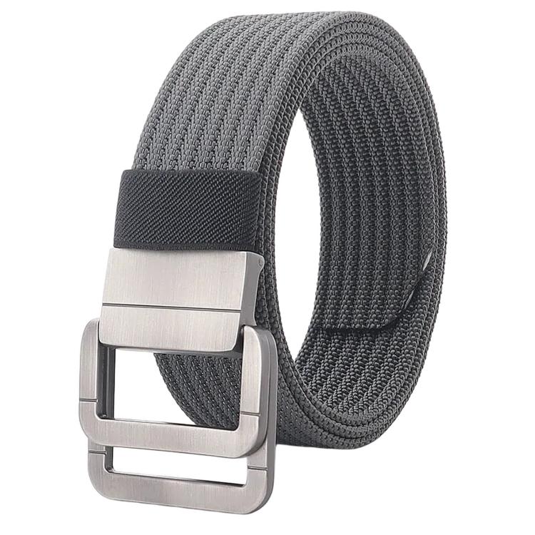 Casual Nylon Belt With Automatic Alloy Buckle Men Women Belt, 120cm