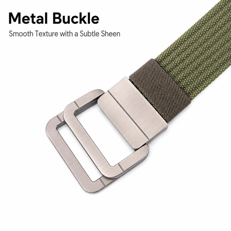 Casual Nylon Belt With Automatic Alloy Buckle Men Women Belt, 120cm