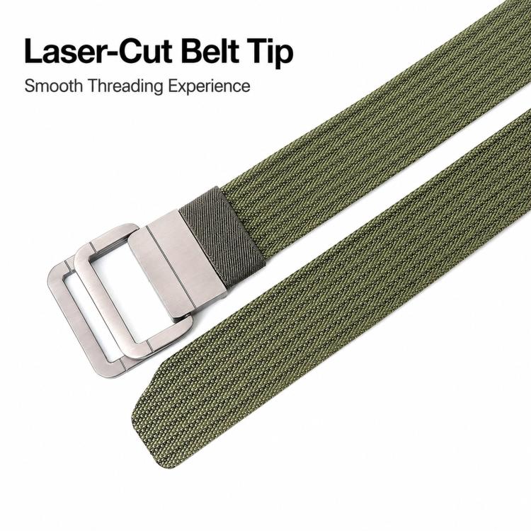 Casual Nylon Belt With Automatic Alloy Buckle Men Women Belt, 120cm