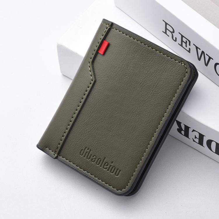 Dibaoleiou K3315 Portable Vertical Men Billfold 2-Fold Large Capacity Wallet & Card Holder
