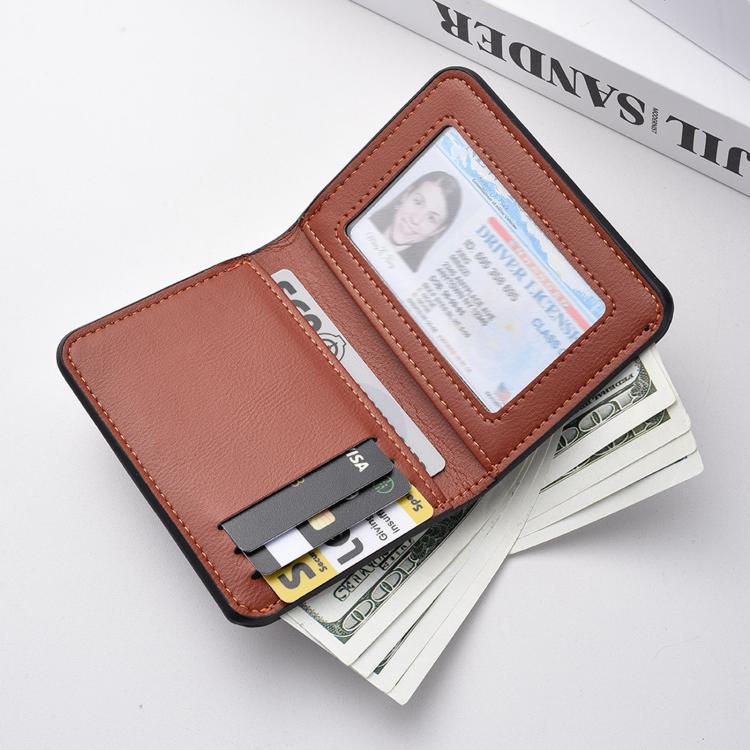 Dibaoleiou K3315 Portable Vertical Men Billfold 2-Fold Large Capacity Wallet & Card Holder