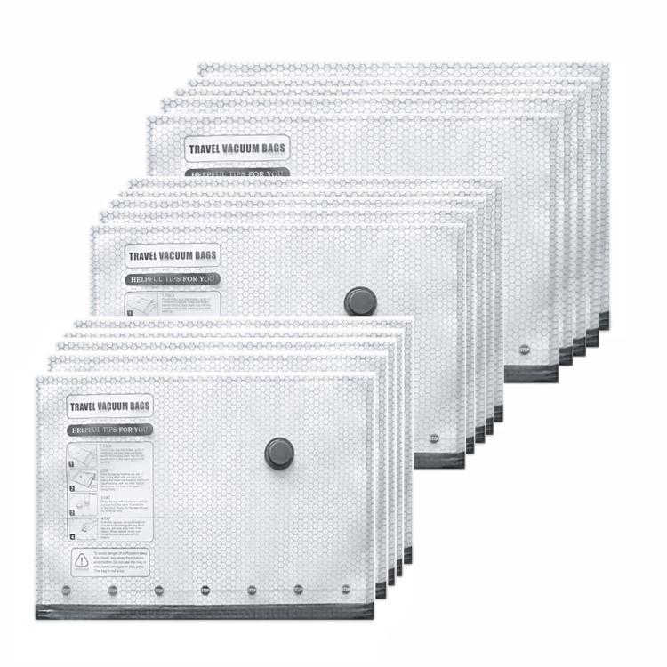 Vacuum Compression Bags For Household Clothes Storage, Without Pump, 6pcs /Set 2S+2M+2L, 9pcs /Set 3S+3M+3L, 12pcs /Set 4S+4M+4L, 15pcs /Set 5S+5M+5L