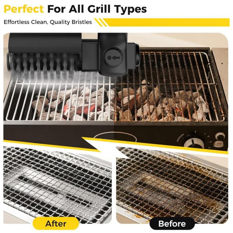 LZ-8057 Electric Grill Cleaning Brush Cordless Variable Speed Rotating Multi-Purpose Cleaner Brush, LZ-8057