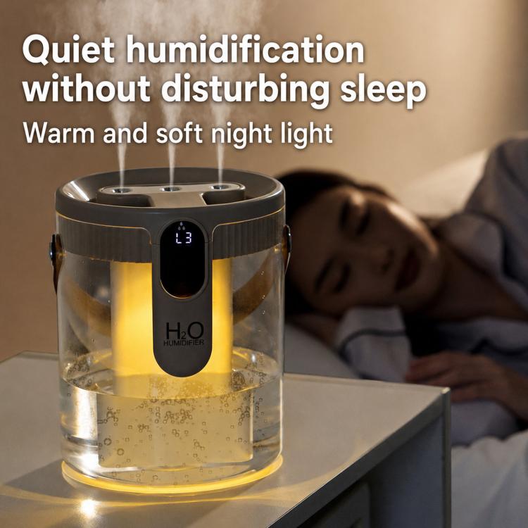 H40 3 Nozzles Household 1.5L Large Capacity Humidifier Quiet Humidifier With Ambient Light