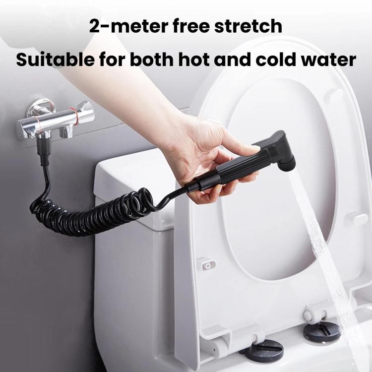 Lc040 High Pressure Toilet Sprayer For Bathroom Household Pressure-Enhanced Shower Head, Sprinkler, Sprinkler+2m Water Pipe, Sprinkler+2m Water Pipe+Drilling Base, Sprinkler+2m Water Pipe+Hole-free Base