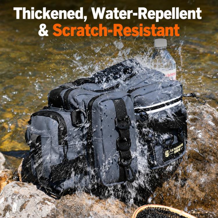 YEYINGZHE Waterproof Fishing Tackle Bag Multifunctional Crossbody Shoulder Sling Pack With Rod Holder