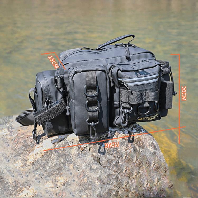 YEYINGZHE Waterproof Fishing Tackle Bag Multifunctional Crossbody Shoulder Sling Pack With Rod Holder