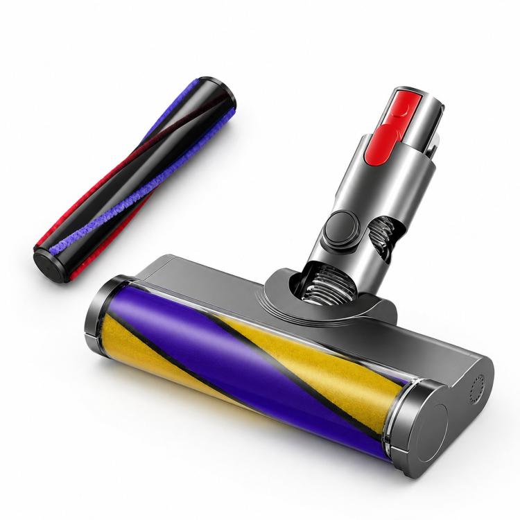 For Dyson V7 V8 V10 V11 V15 Soft Cleaner Head With Carbon Fiber Bristle Roller Kit, LED Fluffy Slim Set