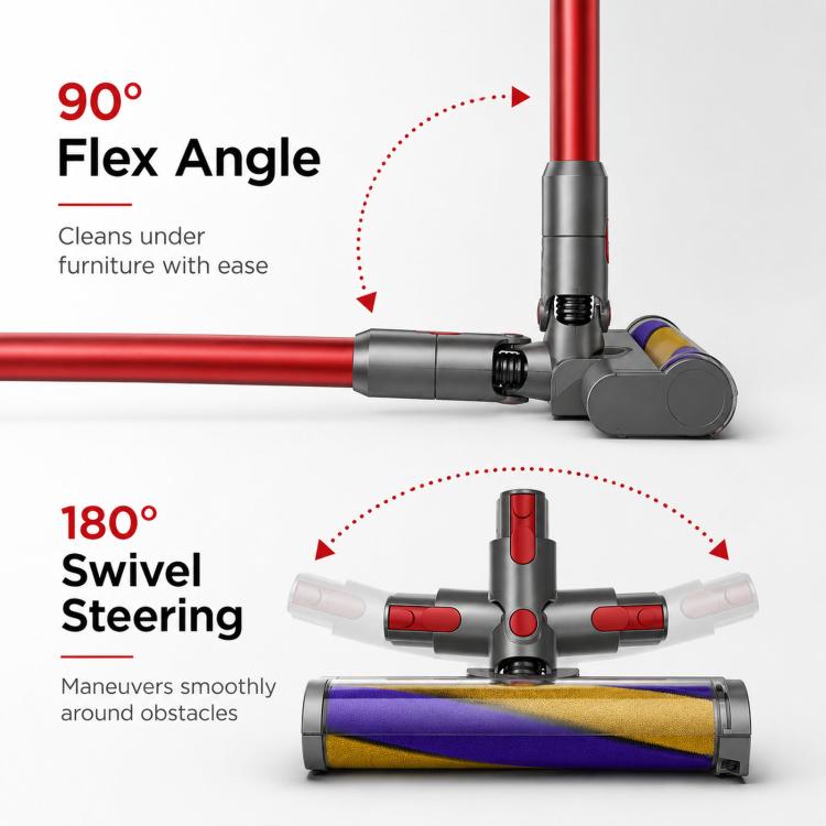 For Dyson V7 V8 V10 V11 V15 Soft Cleaner Head With Carbon Fiber Bristle Roller Kit, LED Fluffy Slim Set