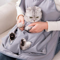 Summer Cat Grooming Apron For Nail Trimming Anti-Hair Sticking Design With Feet Opening