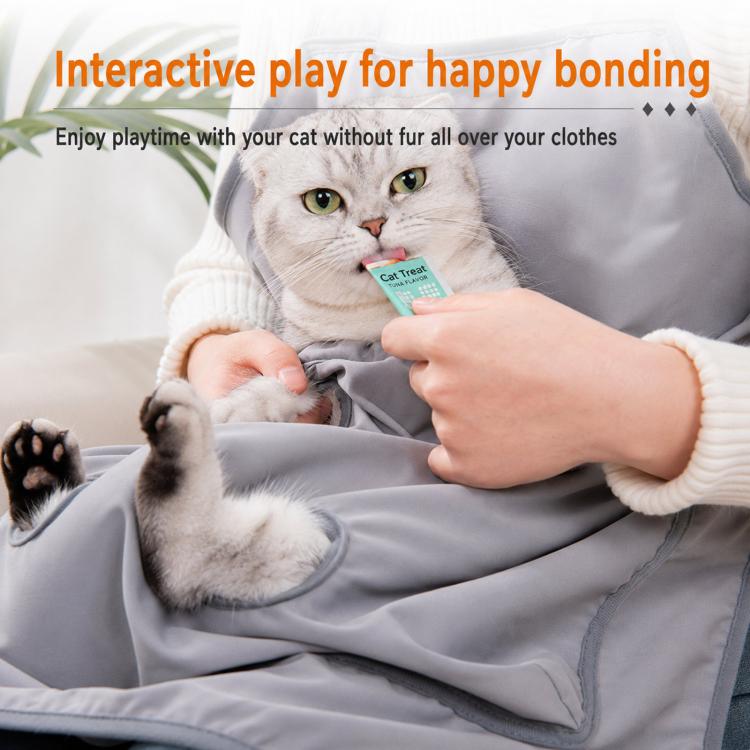 Summer Cat Grooming Apron For Nail Trimming Anti-Hair Sticking Design With Feet Opening