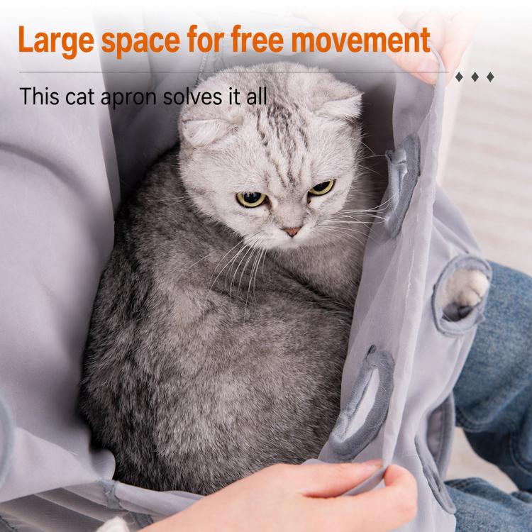 Summer Cat Grooming Apron For Nail Trimming Anti-Hair Sticking Design With Feet Opening
