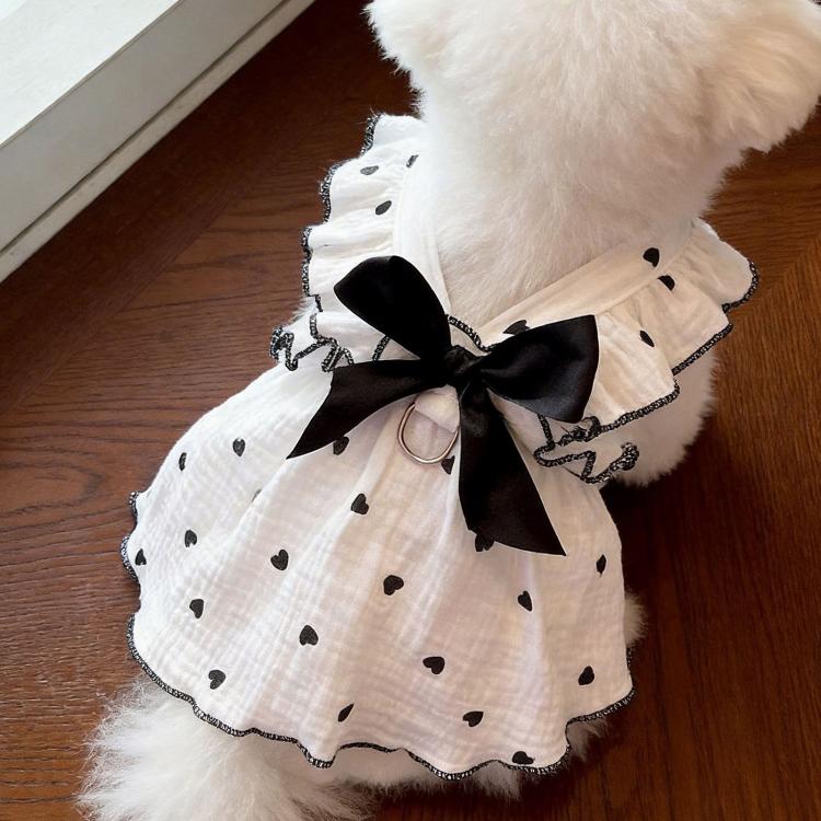 Anti-Shedding Thin Cat Clothes Summer Wearable Harness Dress For Pets, XS, S, M, L, XL