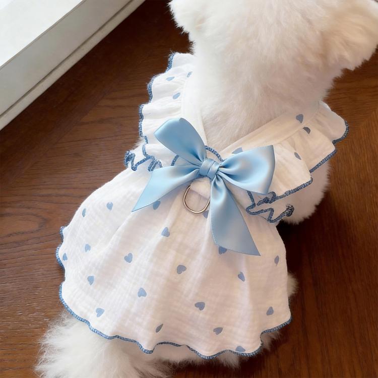 Anti-Shedding Thin Cat Clothes Summer Wearable Harness Dress For Pets, XS, S, M, L, XL