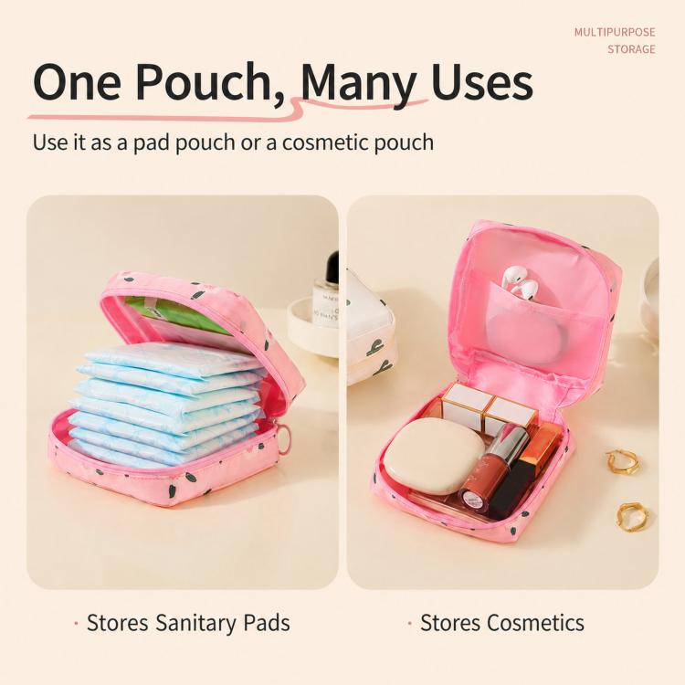 Sanitary Pad Storage Bag Portable Menstrual Cup Pouch Waterproof Period First Period Bags With Zipper