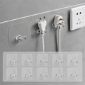10pcs Adhesive Badminton Racket Wall Hooks No Drill Tennis Racquet Holder Waterproof Power Plug Organizer