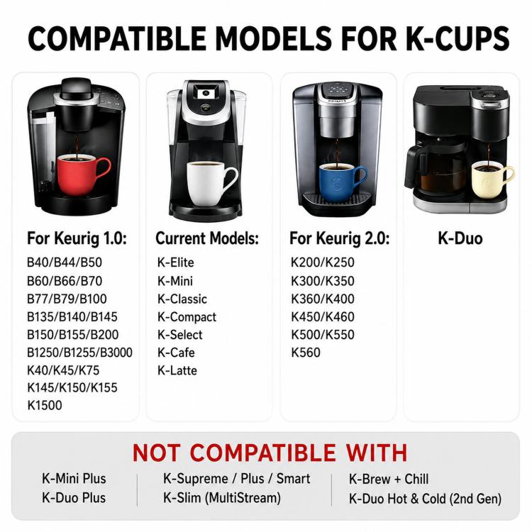 Single-Needle K Cups For Keurig 1.0 & 2.0 Stainless Steel Refillable Coffee Filter Pod, 1 Pack, 6 Packs