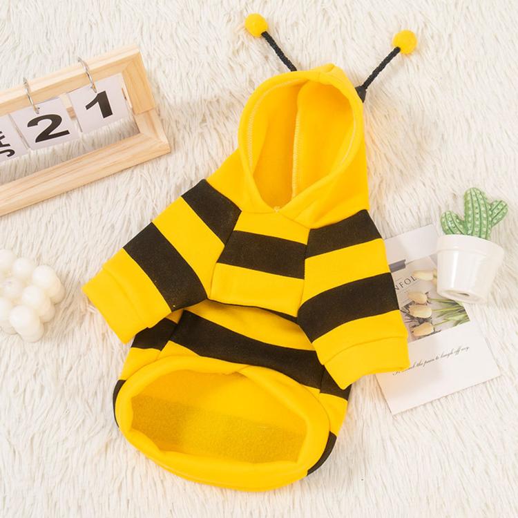 Thickened Leash-Friendly Dog Coat For Fall & Winter Bee-Themed Cat Clothing, S, M, L, XL