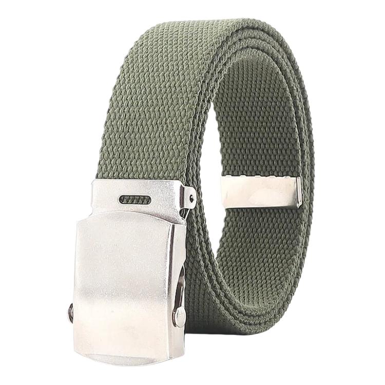 Men Canvas Web Belt 32mm Narrow Casual Belts With Slider Automatic Buckle, 115cm, 125cm, 135cm