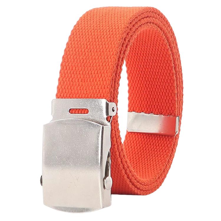 Men Canvas Web Belt 32mm Narrow Casual Belts With Slider Automatic Buckle, 115cm, 125cm, 135cm