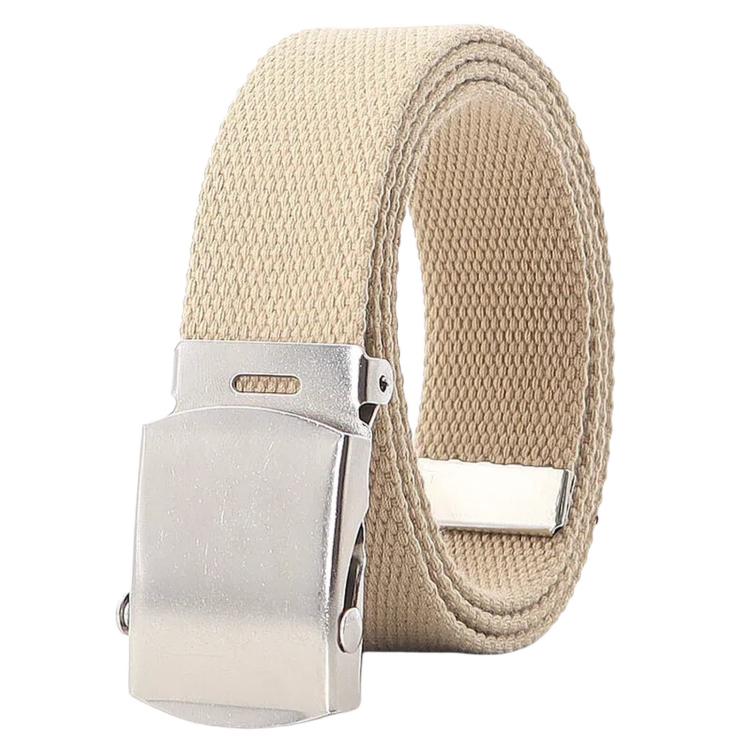 Men Canvas Web Belt 32mm Narrow Casual Belts With Slider Automatic Buckle, 115cm, 125cm, 135cm