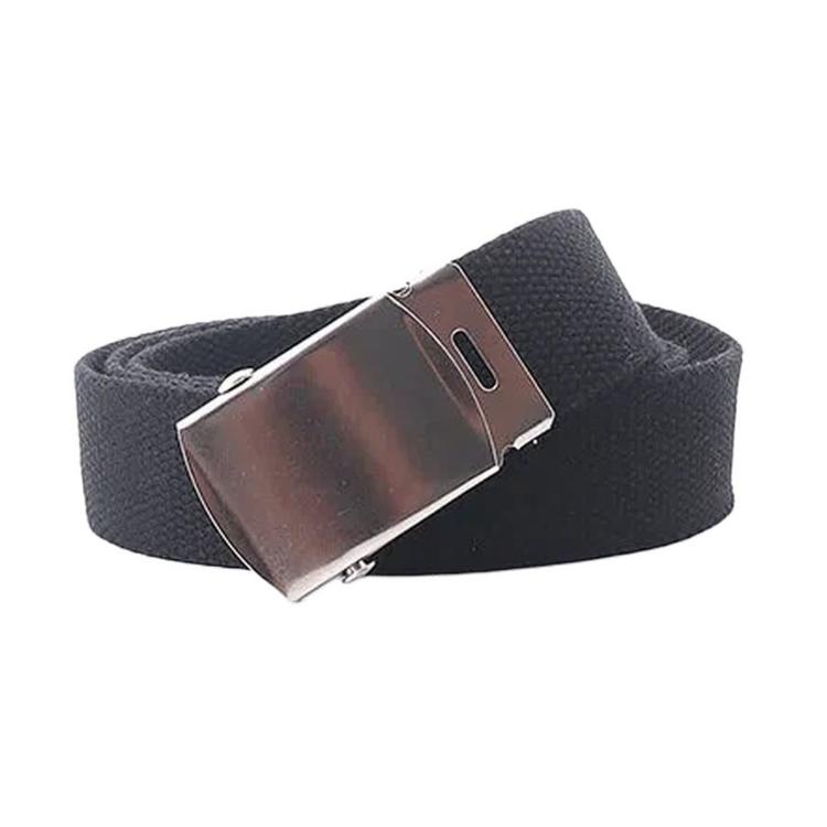Men Canvas Web Belt 32mm Narrow Casual Belts With Slider Automatic Buckle, 115cm, 125cm, 135cm