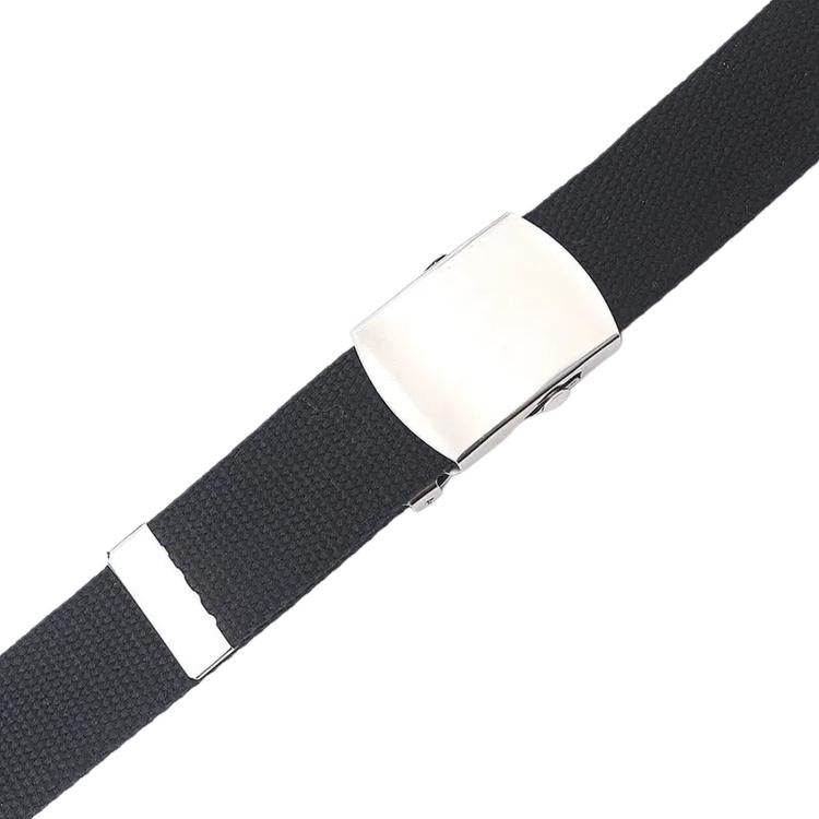 Men Canvas Web Belt 32mm Narrow Casual Belts With Slider Automatic Buckle, 115cm, 125cm, 135cm