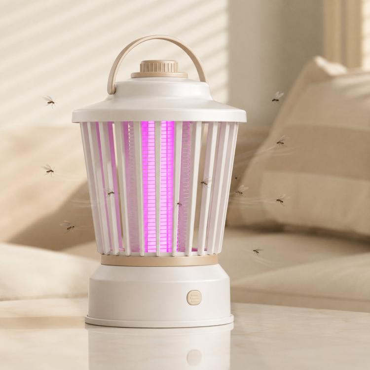 Portable Mosquito-Killing Night Light For Home And Outdoor Use, Beige Straight Plug, Gray-purple Straight Plug, Beige Charger/Plug-in, Gray Purple Charger/Plug-in