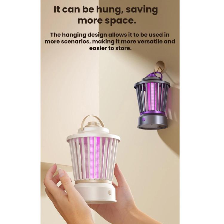 Portable Mosquito-Killing Night Light For Home And Outdoor Use, Beige Straight Plug, Gray-purple Straight Plug, Beige Charger/Plug-in, Gray Purple Charger/Plug-in