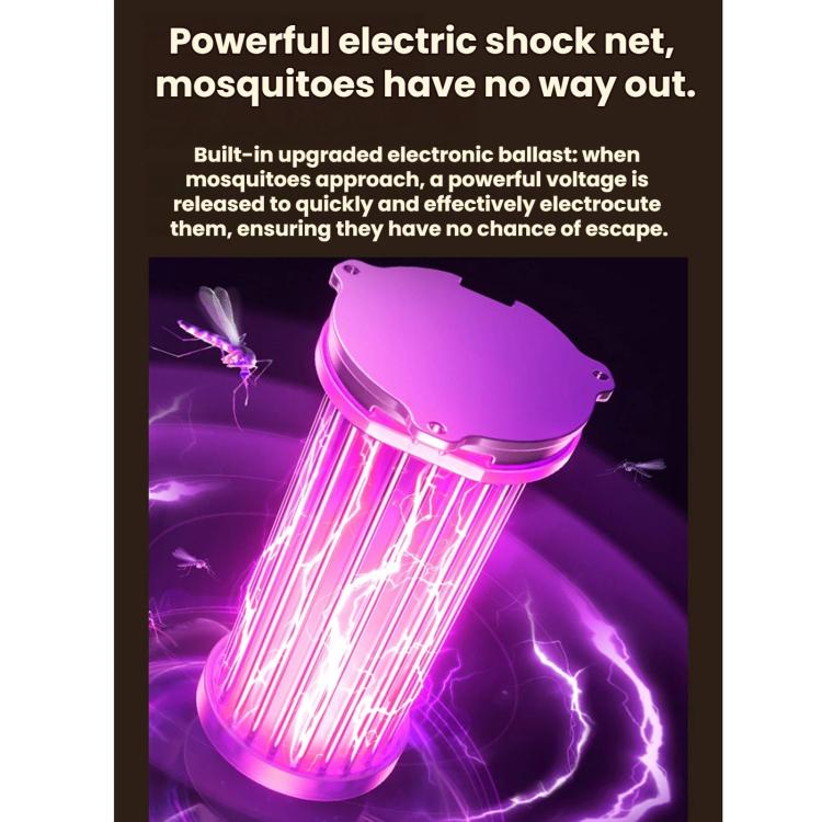 Portable Mosquito-Killing Night Light For Home And Outdoor Use, Beige Straight Plug, Gray-purple Straight Plug, Beige Charger/Plug-in, Gray Purple Charger/Plug-in
