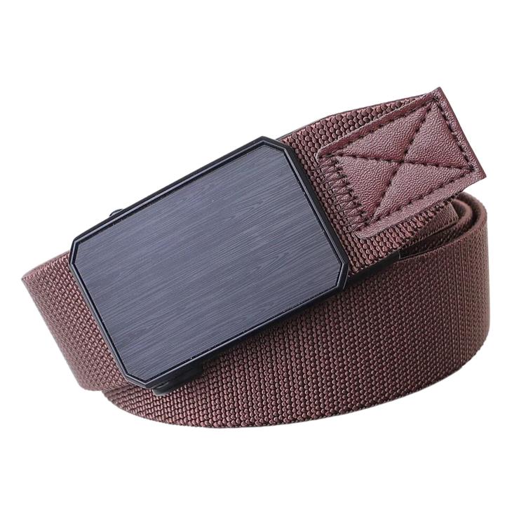 Men Elastic Web Belt Casual Stretch Braided Belts With Zinc Alloy Automatic Buckle, 105cm, 115cm, 125cm