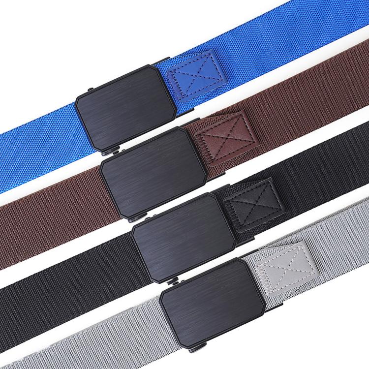 Men Elastic Web Belt Casual Stretch Braided Belts With Zinc Alloy Automatic Buckle, 105cm, 115cm, 125cm