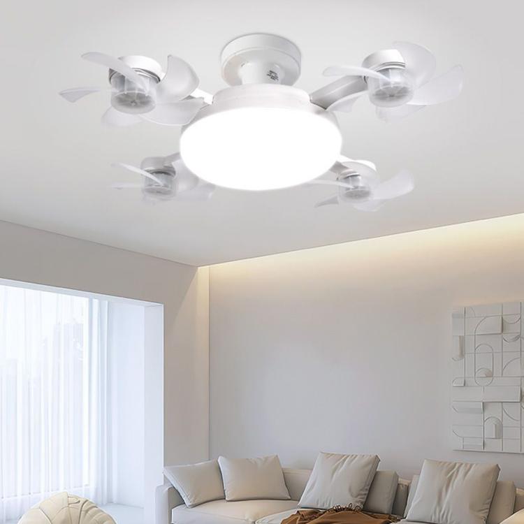 E27 Screw Base Ceiling Fan Light High Air Volume Quiet Fan Lamp For Living Room, 45cm 3-Head, 50cm 4-Head