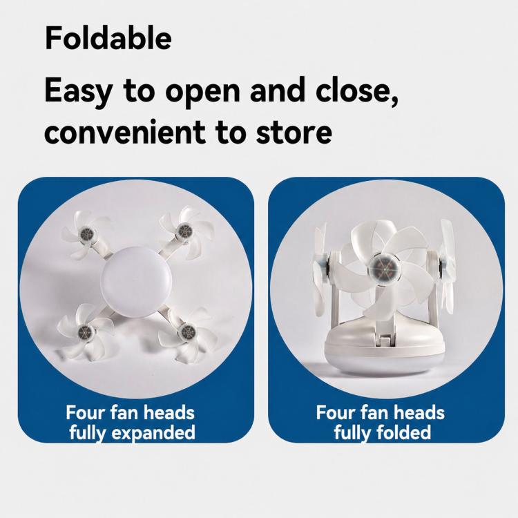 E27 Screw Base Ceiling Fan Light High Air Volume Quiet Fan Lamp For Living Room, 45cm 3-Head, 50cm 4-Head