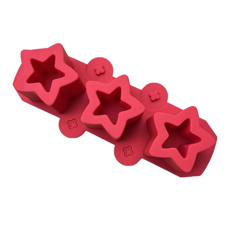 Silicone Squishy Mold 3-Cavity Star Mold For Ice Cups, Succulent & Gypsum Flower Pots