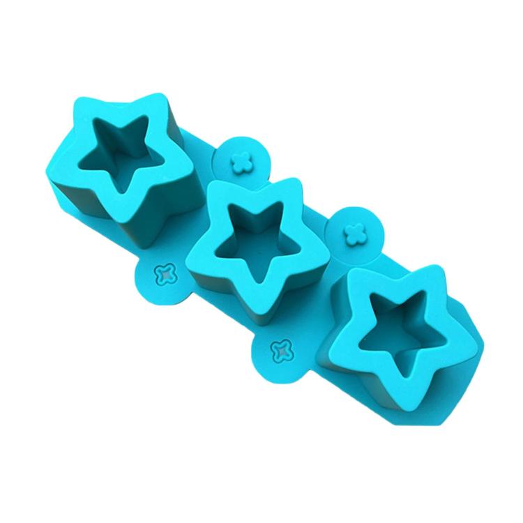 Silicone Squishy Mold 3-Cavity Star Mold For Ice Cups, Succulent & Gypsum Flower Pots
