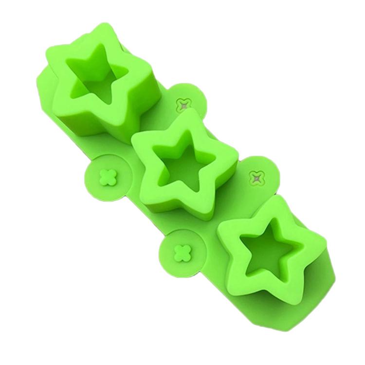 Silicone Squishy Mold 3-Cavity Star Mold For Ice Cups, Succulent & Gypsum Flower Pots