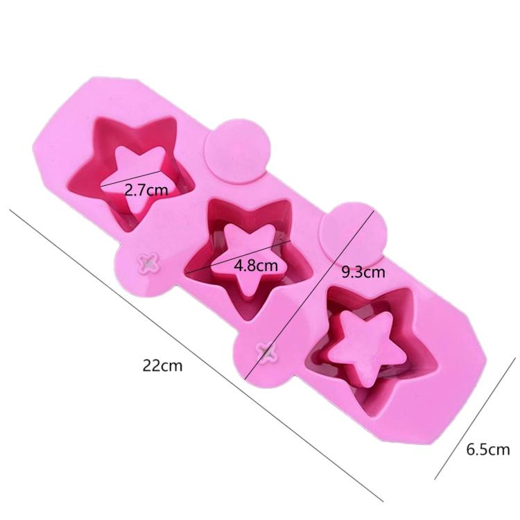 Silicone Squishy Mold 3-Cavity Star Mold For Ice Cups, Succulent & Gypsum Flower Pots