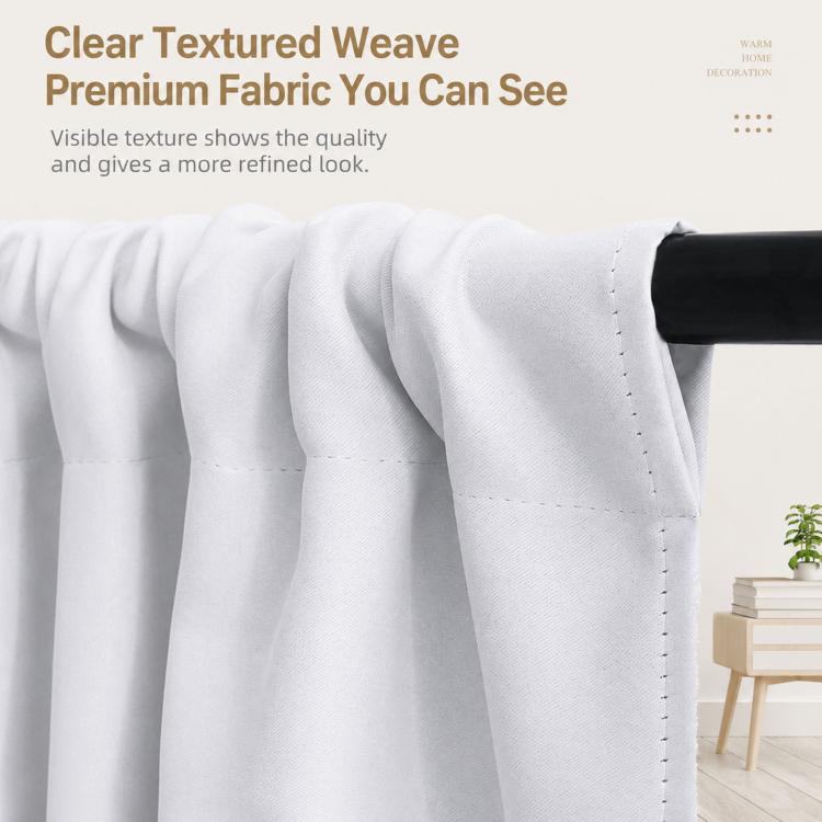 Single Rod Pocket Cafe Curtains Thick High Density Short Tier Window Treatment for Kitchen Bedroom, 40x60cm, 76x60cm, 76x92cm, 106x91cm