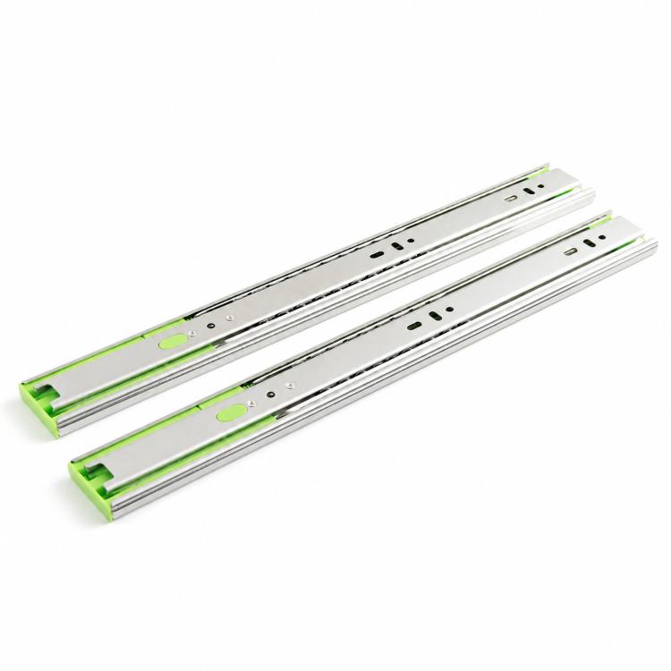 1pair Heavy-Duty Soft-Close Drawer Slides Thickened 3-Section Silent Soft-Close Slide Rails, Black Steel 10 inch 25cm, Black Steel 12 inch 30cm, Black Steel 14 inch 35cm, Black Steel 16 inch 40cm, Black Steel 18 inch 45cm, Black Steel 20 inch 50cm     ...