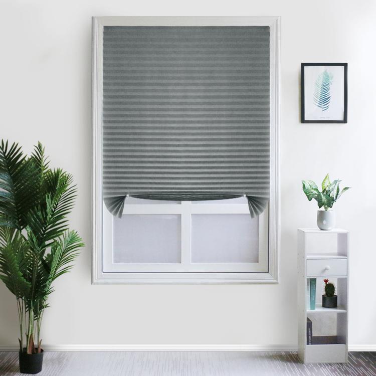 Self-Adhesive Pleated Shades Waterproof Non-Woven Paper Blinds Peel Stick Blackout Curtains, 60x150cm, 60x180cm, 90x150cm, 90x180cm