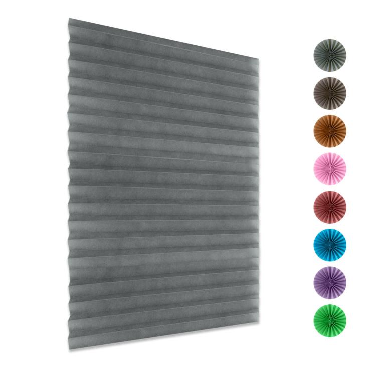 Self-Adhesive Pleated Shades Waterproof Non-Woven Paper Blinds Peel Stick Blackout Curtains, 60x150cm, 60x180cm, 90x150cm, 90x180cm
