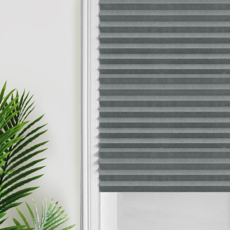 Self-Adhesive Pleated Shades Waterproof Non-Woven Paper Blinds Peel Stick Blackout Curtains, 60x150cm, 60x180cm, 90x150cm, 90x180cm