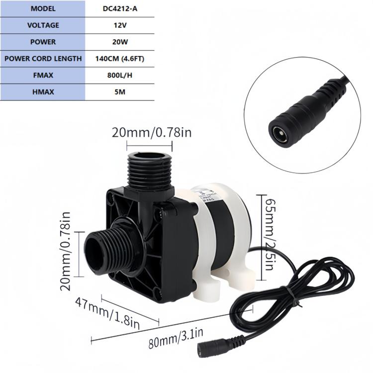 Smart Toilet Fish Tank Booster Brushless Submersible Pump, DC4212-A-12V, DC4212-A-24V, DC4212-B-12V, DC4212-B-24V