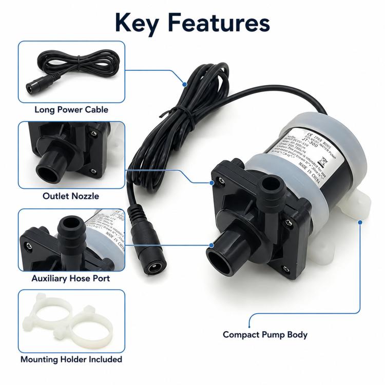 Smart Toilet Fish Tank Booster Brushless Submersible Pump, DC4212-A-12V, DC4212-A-24V, DC4212-B-12V, DC4212-B-24V