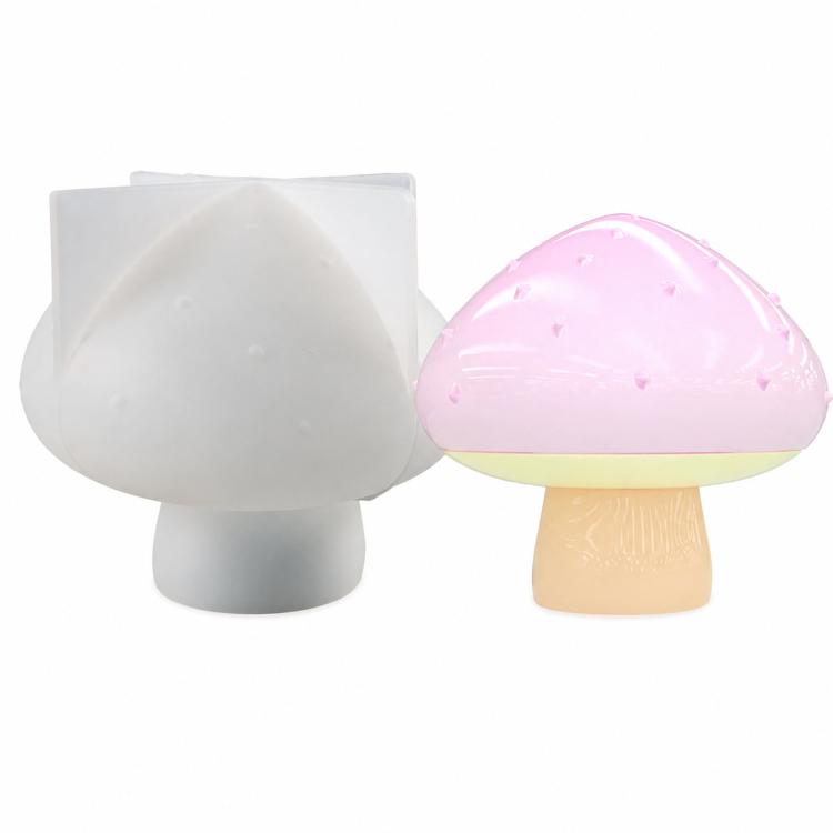 3D Mushroom Silicone Molds for Epoxy Resin Casting DIY Aromatherapy Gypsum / Candle / Soap, 001, 002, 003, 004