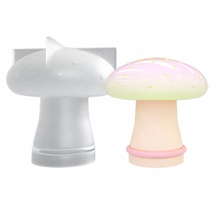 3D Mushroom Silicone Molds for Epoxy Resin Casting DIY Aromatherapy Gypsum / Candle / Soap, 001, 002, 003, 004