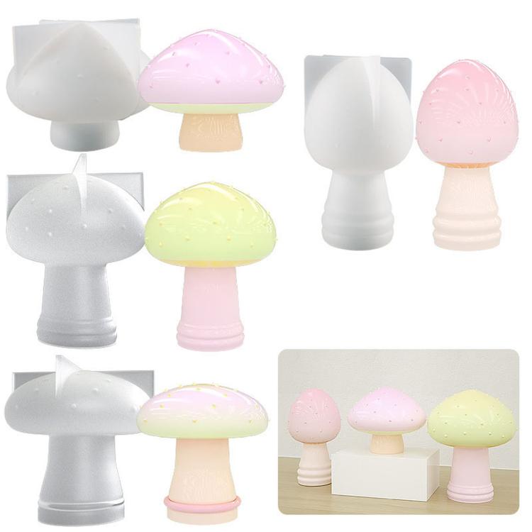 3D Mushroom Silicone Molds for Epoxy Resin Casting DIY Aromatherapy Gypsum / Candle / Soap, 001, 002, 003, 004